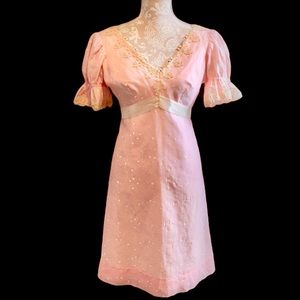 Vintage 1960s Cotton Dress - Sz 6